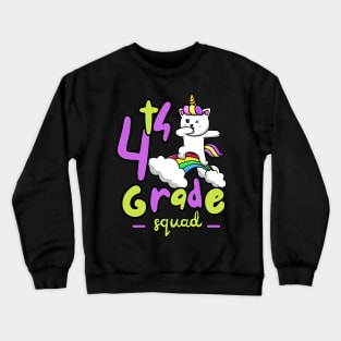 4 th grade unicorn Crewneck Sweatshirt